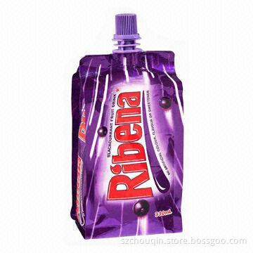 Spout Pouch for Fruit Juice with Printing, Lamination and Flexible Packaging Film